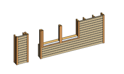 Wood_Wall_Frame_with_Joined_Windows_Doors